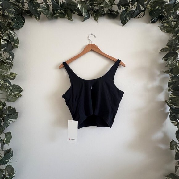 Lululemon Athletic Align Nulu Crop Tank Top Black NWT Women’s Size 12 - Picture 2 of 7
